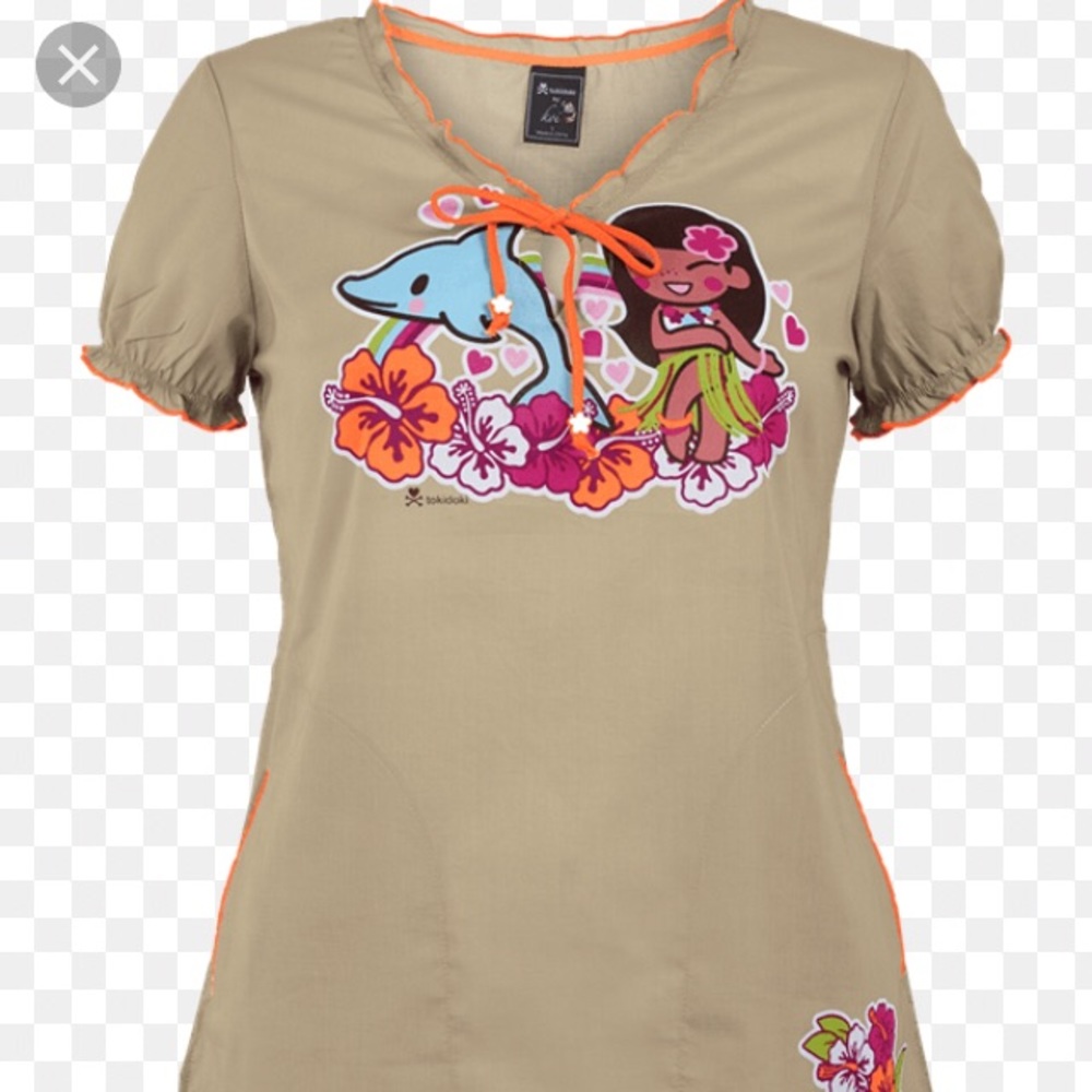 Koi Tokidoki Bridgette “Summer Fun” Scrub Top NWT